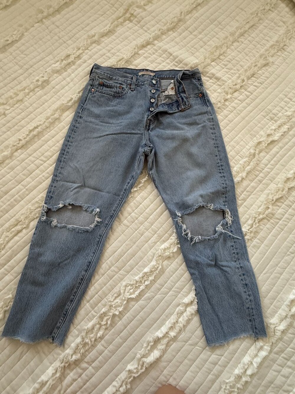 Levi's Wedgie Straight Jeans W31 L26 Distressed